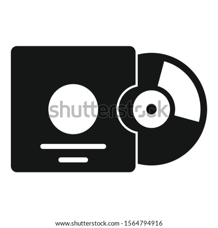 Dj vinyl disk icon. Simple illustration of dj vinyl disk vector icon for web design isolated on white background