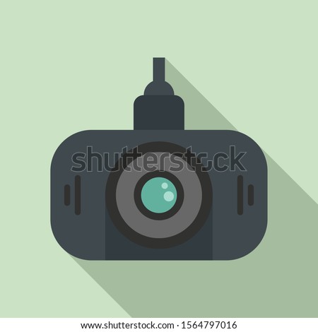 Led dvr camera icon. Flat illustration of led dvr camera vector icon for web design