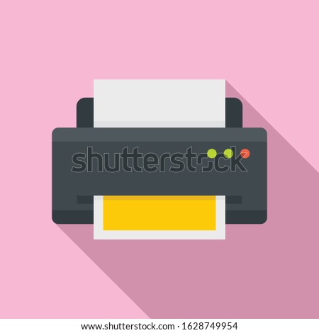 Home printer icon. Flat illustration of home printer vector icon for web design