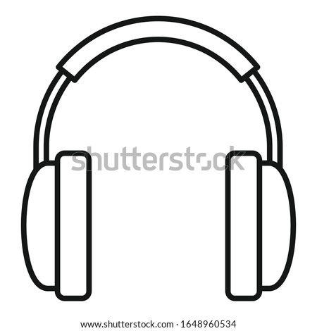 Wireless headphones icon. Outline wireless headphones vector icon for web design isolated on white background