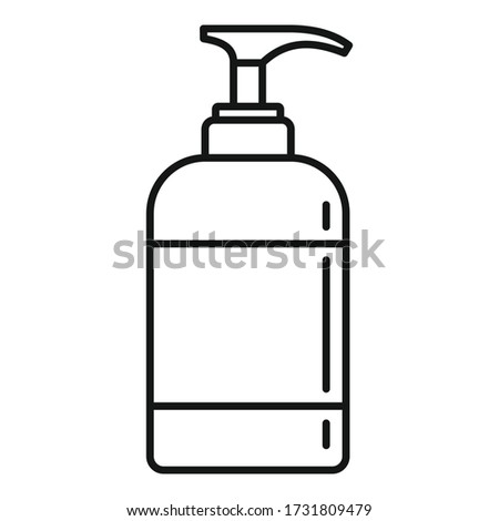 Disinfectant dispenser bottle icon. Outline disinfectant dispenser bottle vector icon for web design isolated on white background