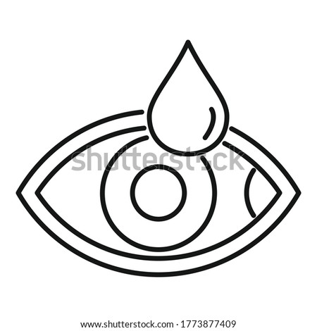 Eyedrop icon. Outline eyedrop vector icon for web design isolated on white background