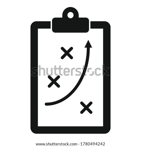 Tactical clipboard icon. Simple illustration of tactical clipboard vector icon for web design isolated on white background