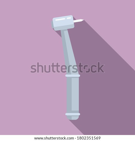 Dentist drill icon. Flat illustration of dentist drill vector icon for web design