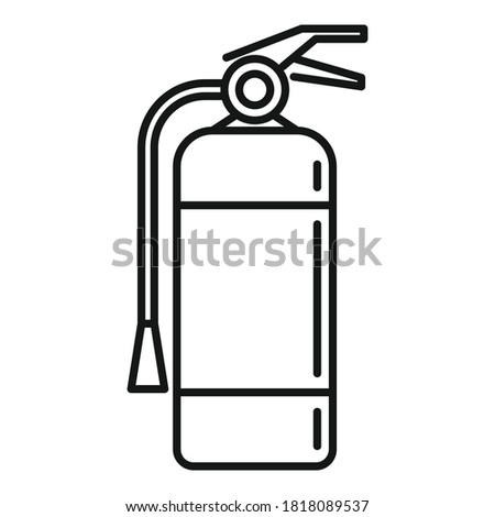 Fire extinguisher icon. Outline fire extinguisher vector icon for web design isolated on white background