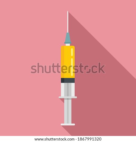 Measles syringe icon. Flat illustration of measles syringe vector icon for web design