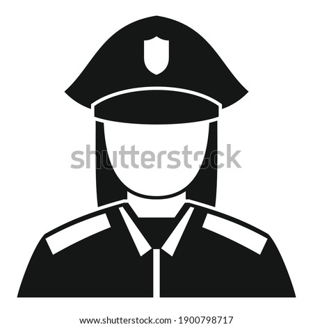 Woman policeman icon. Simple illustration of woman policeman vector icon for web design isolated on white background