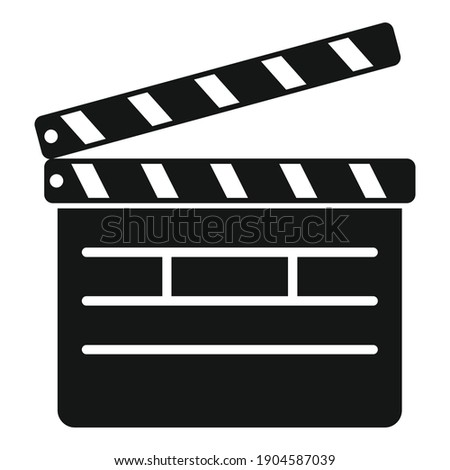 Movie clapper icon. Simple illustration of movie clapper vector icon for web design isolated on white background