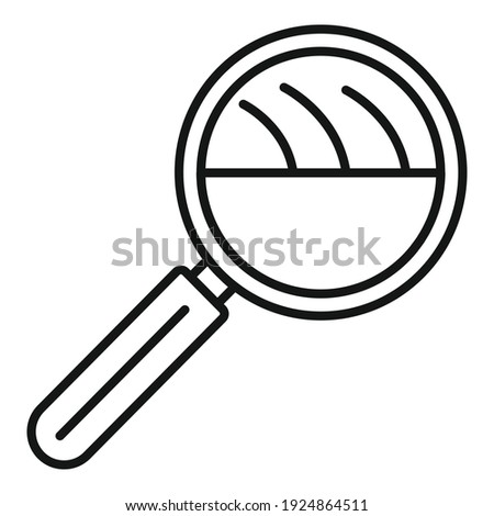 Hair removal magnifier icon. Outline hair removal magnifier vector icon for web design isolated on white background
