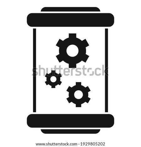 Cylinder nanotechnology icon. Simple illustration of cylinder nanotechnology vector icon for web design isolated on white background