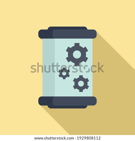 Cylinder nanotechnology icon. Flat illustration of cylinder nanotechnology vector icon for web design