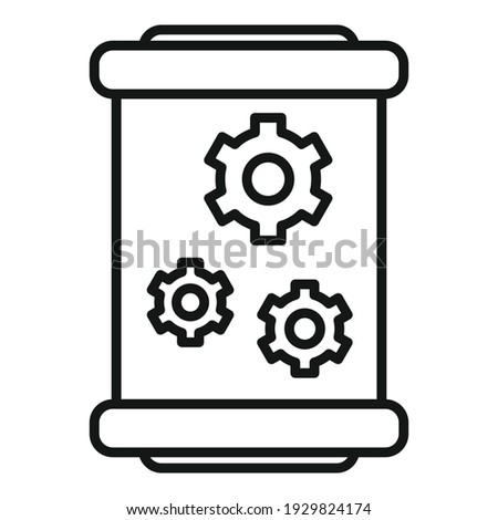 Cylinder nanotechnology icon. Outline cylinder nanotechnology vector icon for web design isolated on white background