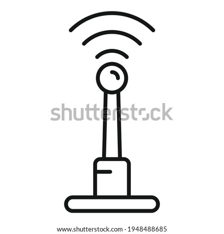 Remote access antenna icon. Outline Remote access antenna vector icon for web design isolated on white background