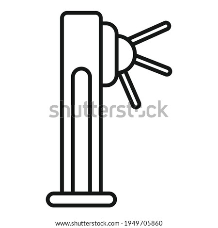 Automatic turnstile icon. Outline Automatic turnstile vector icon for web design isolated on white background