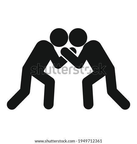 Greco-roman wrestling icon. Simple illustration of Greco-roman wrestling vector icon for web design isolated on white background