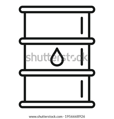 Trade oil barrel icon. Outline Trade oil barrel vector icon for web design isolated on white background