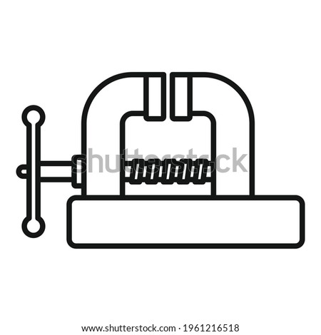 Metallurgy vice icon. Outline Metallurgy vice vector icon for web design isolated on white background