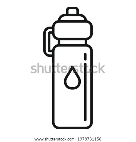 Running water bottle icon. Outline Running water bottle vector icon for web design isolated on white background