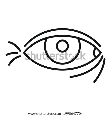 Wrinkles under eyes icon. Outline Wrinkles under eyes vector icon for web design isolated on white background