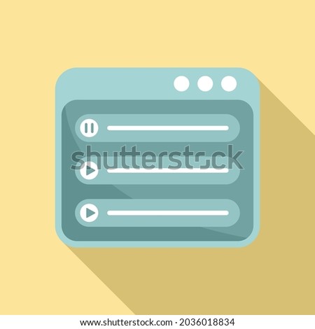 Change playlist icon flat vector. Music song. Application list
