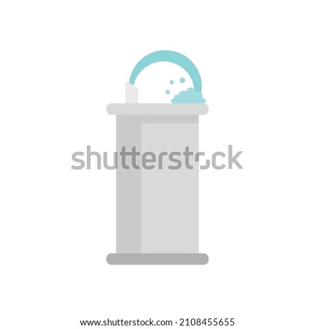 Beach drinking fountain icon. Flat illustration of beach drinking fountain vector icon isolated on white background
