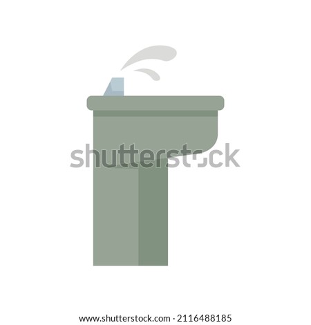 Airport drinking faucet icon. Flat illustration of airport drinking faucet vector icon isolated on white background