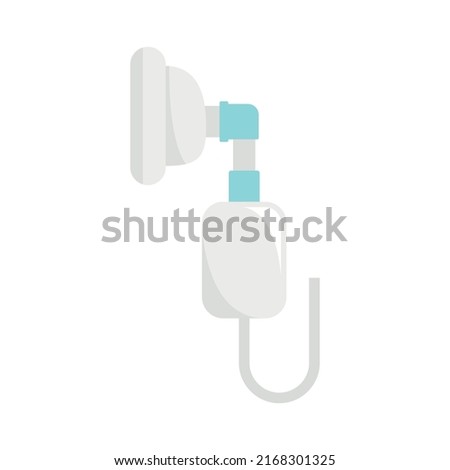 Respiratory mask anesthesia icon. Flat illustration of respiratory mask anesthesia vector icon isolated on white background Stock foto © 