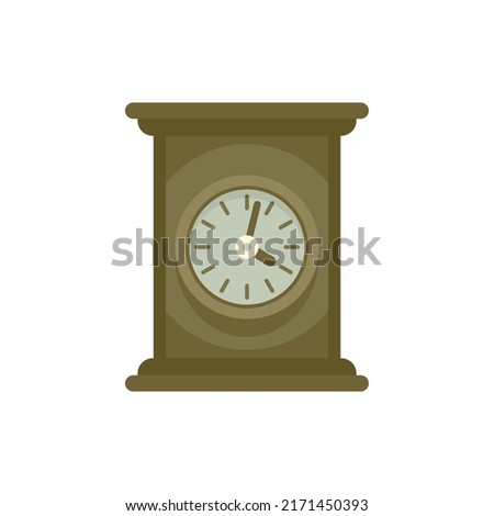 Wood watch repair icon. Flat illustration of wood watch repair vector icon isolated on white background