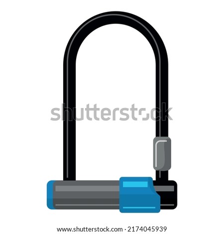 Bike lock tool icon cartoon vector. Bicycle equipment. Cycling gear