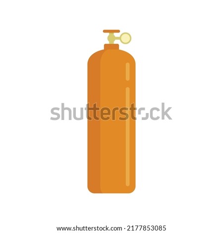 Gas cylinder storage icon. Flat illustration of gas cylinder storage vector icon isolated on white background