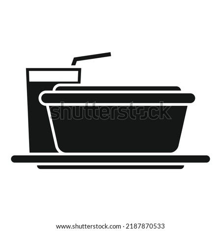 Food meal icon simple vector. Air plane. Service tray