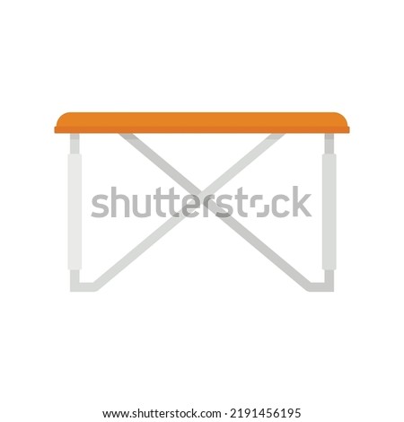 Folding steel table icon. Flat illustration of folding steel table vector icon isolated on white background Foto stock © 