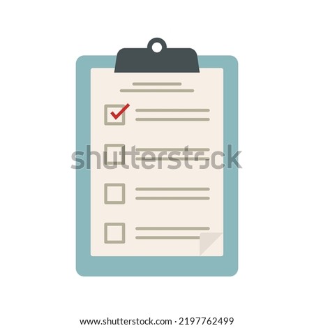 Sociology clipboard icon. Flat illustration of sociology clipboard vector icon isolated on white background