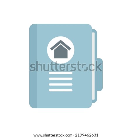 Realtor house folder icon. Flat illustration of realtor house folder vector icon isolated on white background