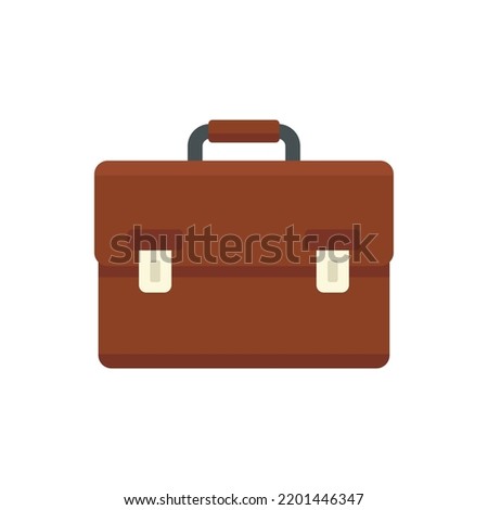 Tax inspector briefcase icon. Flat illustration of Tax inspector briefcase vector icon isolated on white background