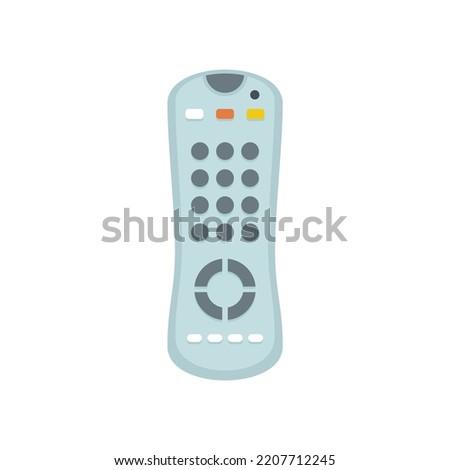 Tv remote control icon. Flat illustration of Tv remote control vector icon isolated on white background