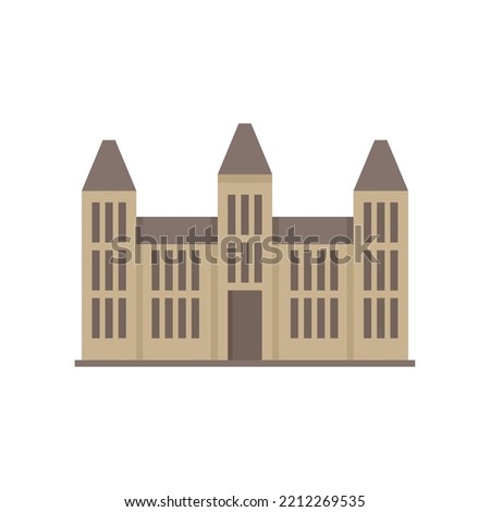 Parliament house icon. Flat illustration of Parliament house vector icon isolated on white background