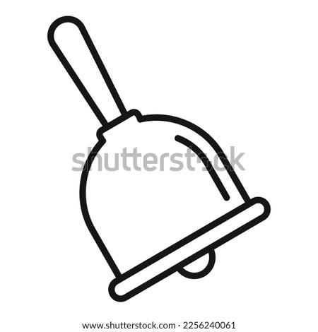 School bell icon outline vector. Test answer. Study school