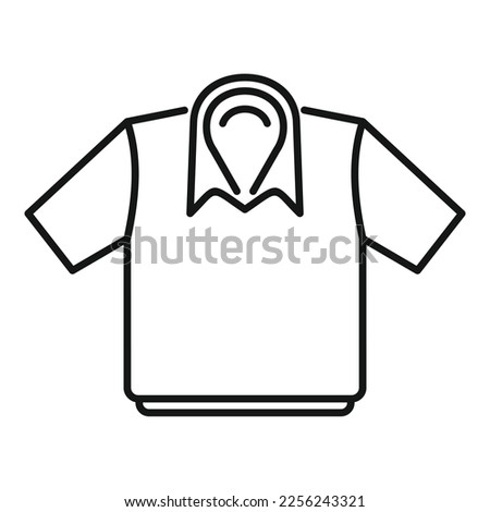 Child uniform icon outline vector. Fashion suit. Asian college