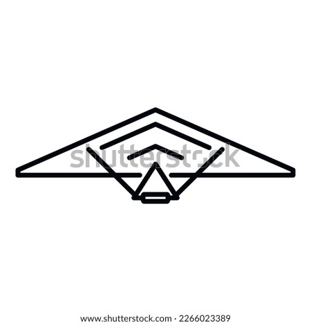 Gliding icon outline vector. Air hang. Wind pilot