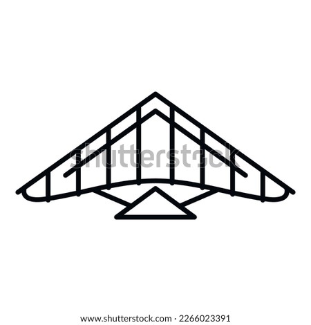 Fly glider icon outline vector. Para air. Hobby plane