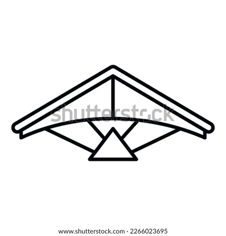 Wing hang glider icon outline vector. Para air. Sky man