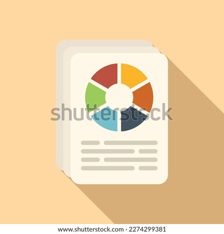 Business lead icon flat vector. Market target. Segment customer