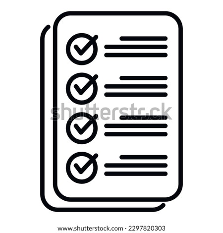 Done task schedule icon outline vector. Event time. Agenda settings