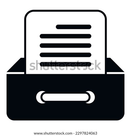 File drawer icon simple vector. Backup data. Storage digital
