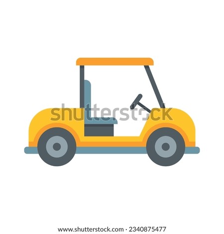 Golf cart icon. Flat illustration of Golf cart vector icon for web design isolated