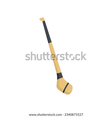 Hurling stick icon flat vector. Gaelic sport football. Hurley sport isolated