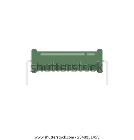 Capacitor resistor icon flat vector. Electric circuit. Capacitor component isolated