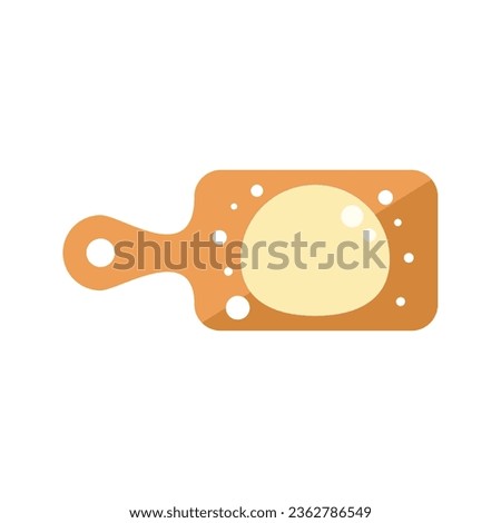 Wheat pin dough icon flat vector. Bake board. Cookie kitchen isolated