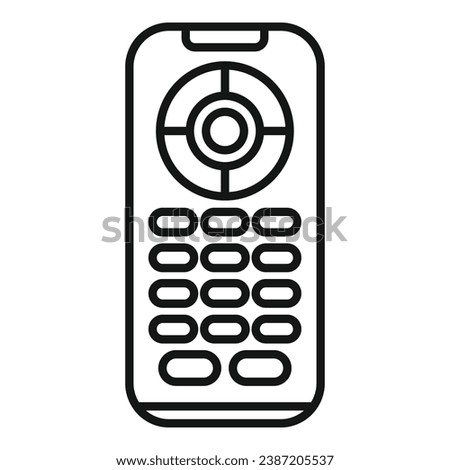 Remote control bulb icon outline vector. Energy bright. Mobile light